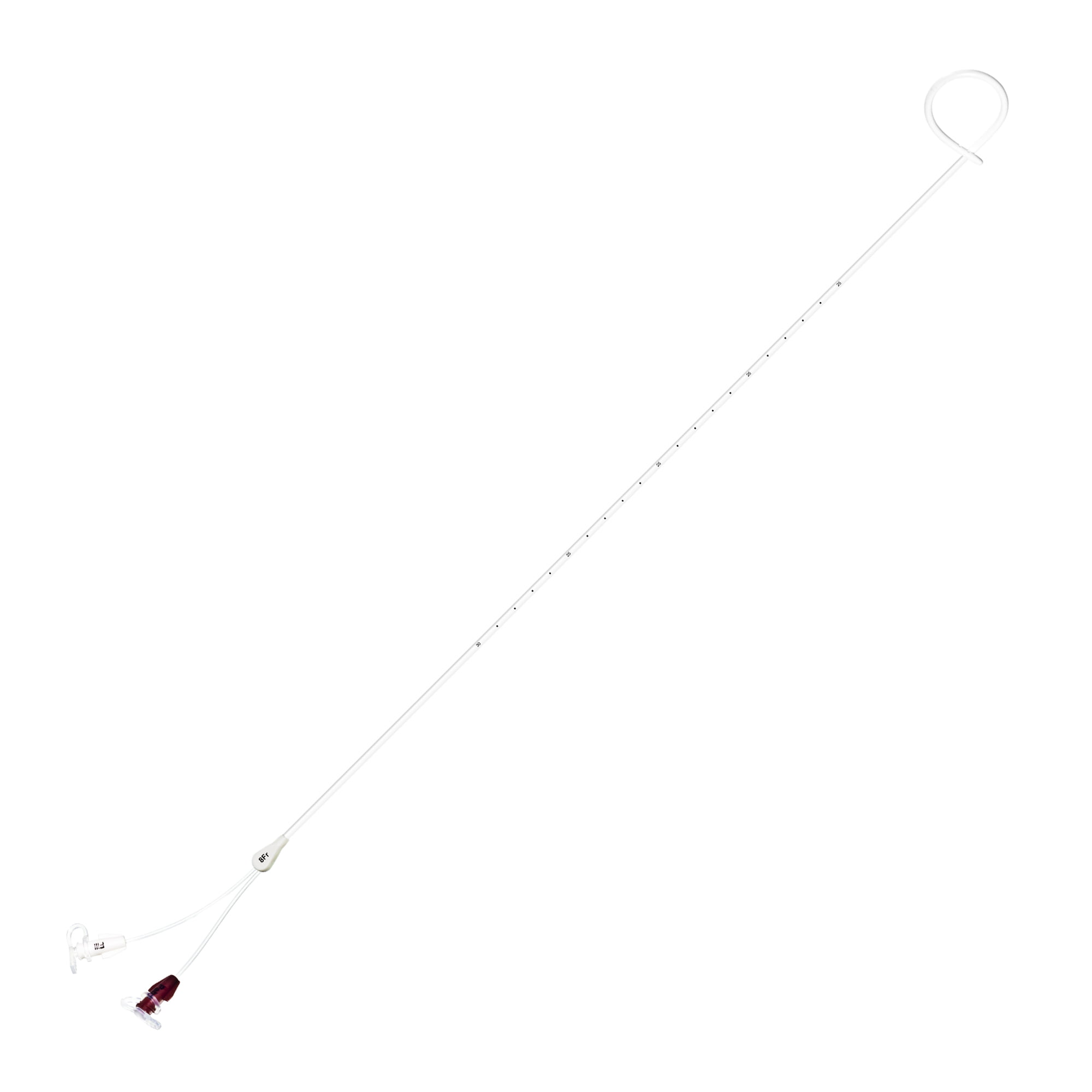 double lumen cystometry catheter with pigtai;